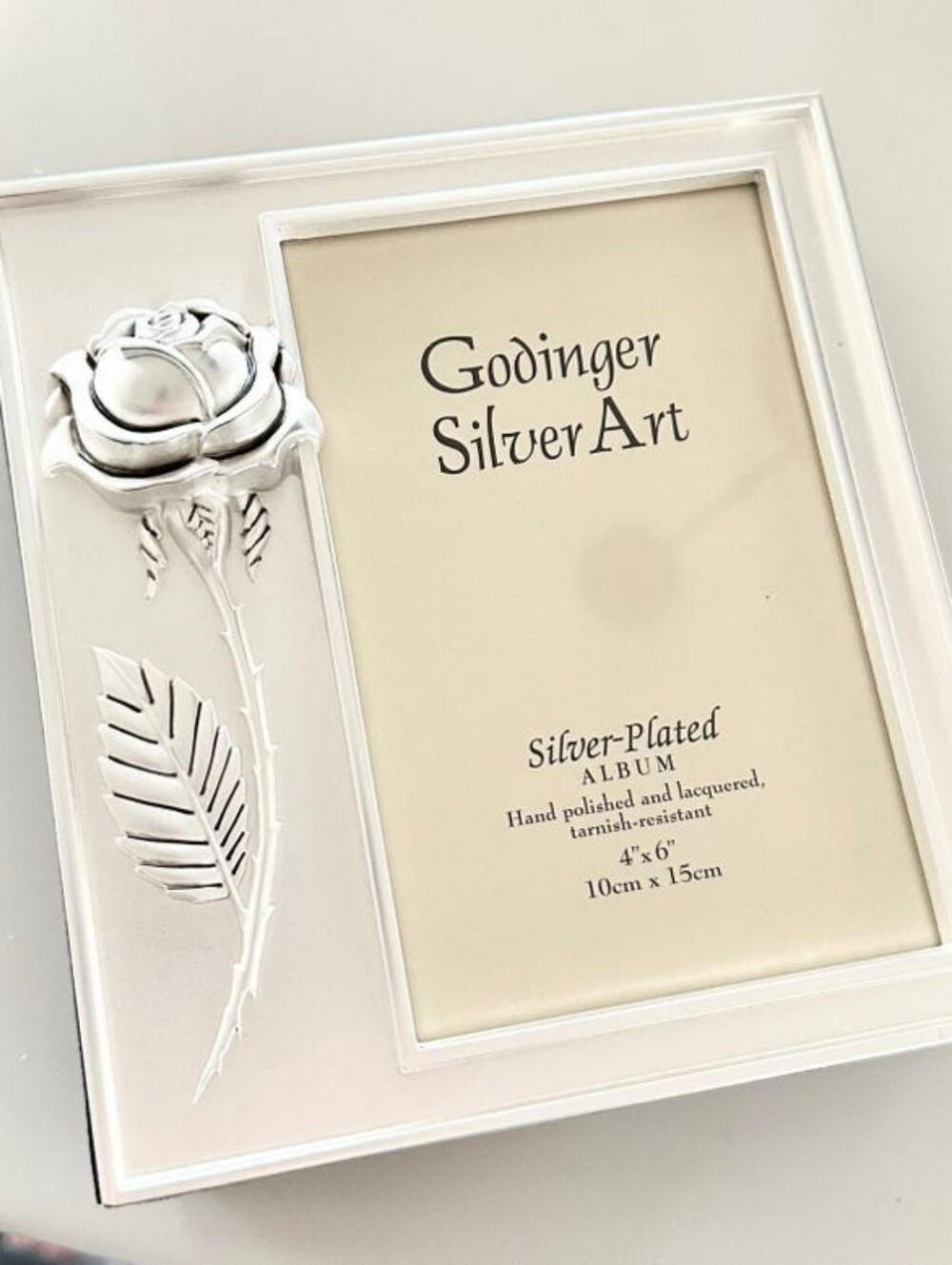 Silver-Plated Rose Photo Album & Frame Set NIB - Picture 5 of 13